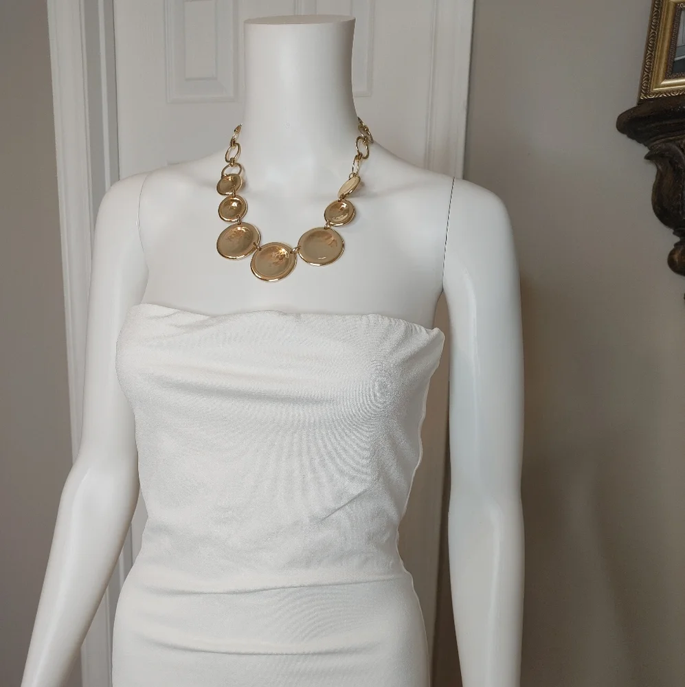 NAKED WARDROBE: THE NW TUBE DRESS, WHITE L - Picture 5 of 16
